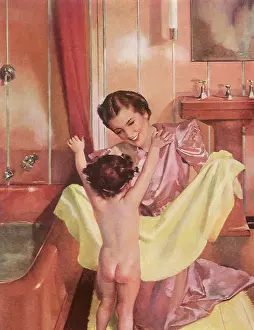 Woworld: Mother dries Toddler after Bath