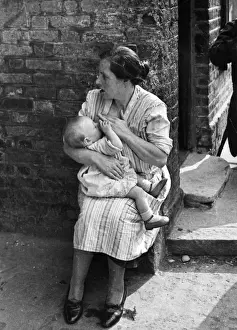Breastfeeding: A mother in East End in London