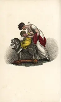 Legrand: Mother giving her child a riding lesson