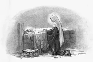 Cradles: His mother laid Him to sleep in a manger