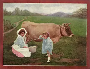 Milking: Mother Milking Cow