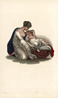 Legrand: Mother putting her child into a cradle