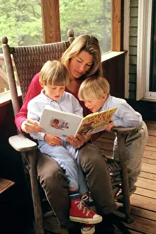 Net002: Mother Reading a Story to Two Sons