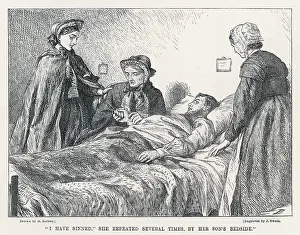 Caring: MOTHER BY SICK SON'S BED