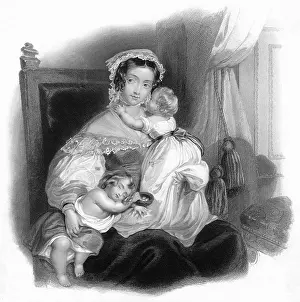 Soundly: Mother with two sleeping children