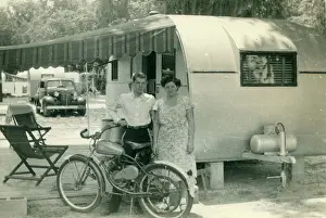 Mar20: Mother and son at caravan park