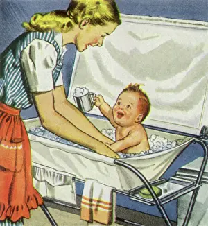 Soapy: Mother Washes Toddler