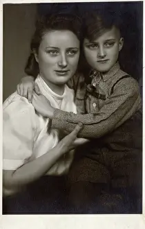 Falkenstein: Mother and young son - Germany