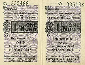 Coupons: Two Motor Fuel Ration coupons in a booklet