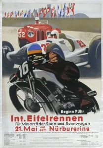 Comprising: MOTOR RACING POSTER