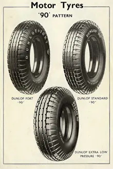 Tread: Motor Tyres 90 Pattern - Dunlop - Three styles