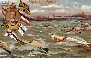 Motorboat: Motorboat Race in Kiel Harbour