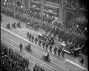 Motorcade: The Motorcade Travelling Down A Road in a Royal