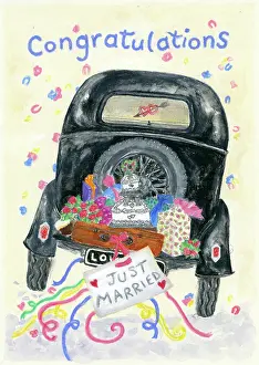 Confetti: Motorcar Wedding Congratulations