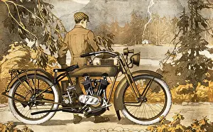 Clipart: Motorcycle in Country