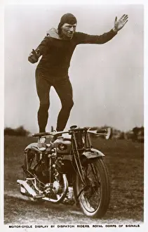 Motorcycling: Motorcycle display - Dispatch riders, Royal Corps of Signals