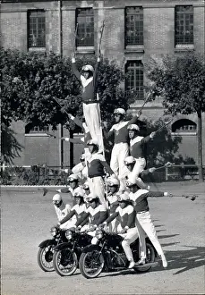 Celestin: Motorcycle display by Republican Guards, Celestin Barracks