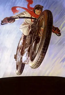 Whipped: Motorcyclist Leaping