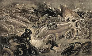 Mary Evans (colourised): Motorised Armies