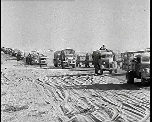 Motorised: Motorised Troops Moving Through the North African Desert
