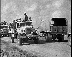 Motorised: Motorised Troops Moving Through the North African Desert