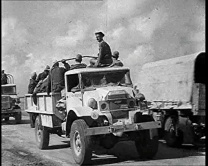 Motorised: Motorised Troops Moving Through the North African Desert