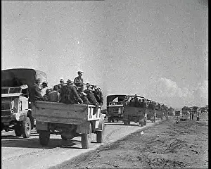 Motorised: Motorised Troops Moving Through the North African Desert