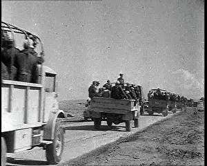 Motorised: Motorised Troops Moving Through the North African Desert