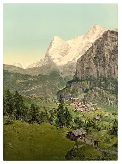 Eiger: Mount Eiger and Monch, Murren, Bernese Oberland, Switzerland