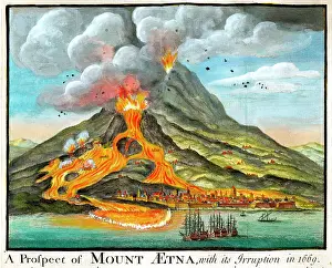 Lave: Mount Etna volcano - Eruption in 1669