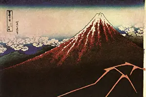 Soars: Mount Fuji above Lightning, by Hokusai