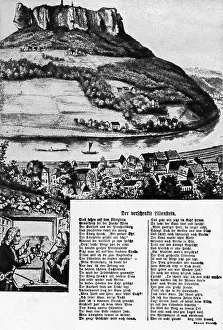Koenigstein: Mount Lilienstein in Saxony, 1930