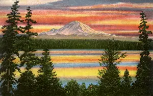 Sundown: Mount Rainier at Sunset