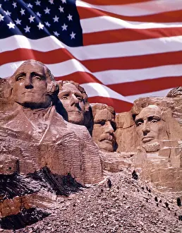 Rushmore: Mount Rushmore With American Flag