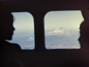 Anne Burton: Mount Shasta from the air - California
