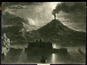 1825: Mount Vesuvius erupting