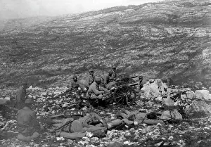 Mountain guns in Serbia, 1915