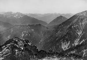 Hiker: Mountain hiker on the Herzogstand, around 1900