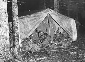 Bivouac: Mountain infantry during an ecxercise, 1936