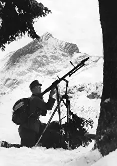 Garmisch: Mountain infantry during an ecxercise, 1939