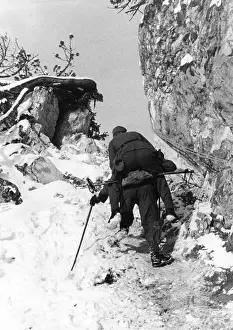 Garmisch: Mountain infantry during an ecxercise, 1939