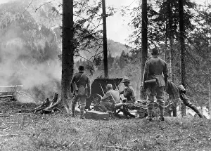Oberammergau: Mountain infantry with a mountain gun, 1935