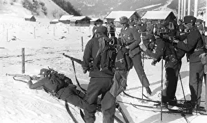 Practicing: Mountain infantry at shooting ecxercises