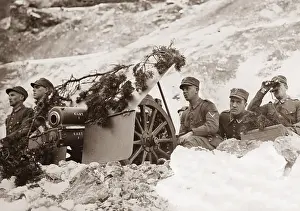 Garmisch: Mountain infantry at winter shooting, 1932