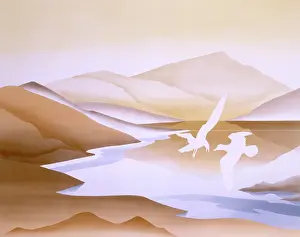 Greensmith: Mountain landscape with water and birds