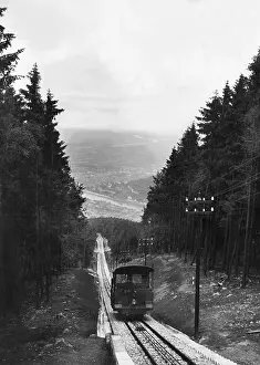 Baden Wuerttemberg: Mountain railway in Heidelberg, 1907
