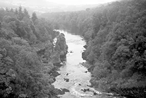 Lochs: Mountain river flowing through a wooded valley
