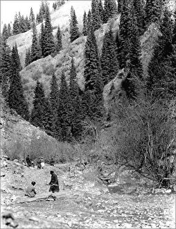 Xinjiang: Mountain scene in Kashgar, western China