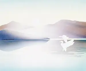 Greensmith: Mountain scenery with water and two birds