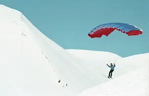 Mountain-skiing competition in USSR